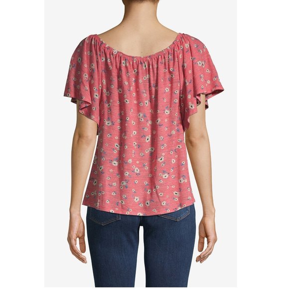 NEW! Democracy Flutter Sleeve Blouse Women's Sz XS - Picture 2 of 4